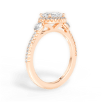 Kara Oval Cut Lab Grown Diamond 18Kt Rose Gold Engagement Ring - View 2
