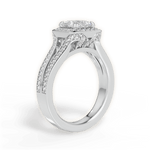 Mackenzie Princess Cut Lab Grown Diamond 18Kt White Gold Engagement Ring - View 2