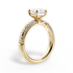 Gloria Princess Cut Lab Grown Diamond 18Kt Yellow Gold Engagement Ring - View 4