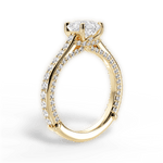 Lindsay Asscher Cut Lab Grown Diamond 18Kt Yellow Gold Engagement Ring - View 3