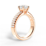 Kayla Round Cut Lab Grown Diamond 18Kt Rose Gold Engagement Ring - View 4