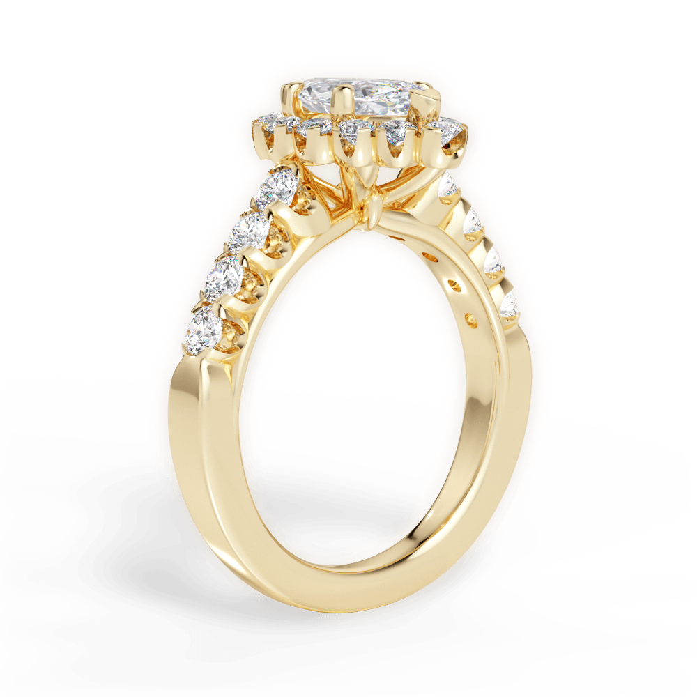 Lacey Marquise Cut Lab Grown Diamond 18Kt Yellow Gold Engagement Ring - View 2