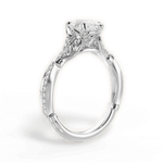Geraldine Pear Cut Lab Grown Diamond 14Kt White Gold Engagement Ring - View 3