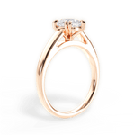 Courtney Cushion Cut Lab Grown Diamond 18Kt Rose Gold Engagement Ring - View 2