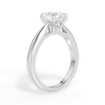 Beverly Oval Cut Lab Grown Diamond 18Kt White Gold Engagement Ring - View 2