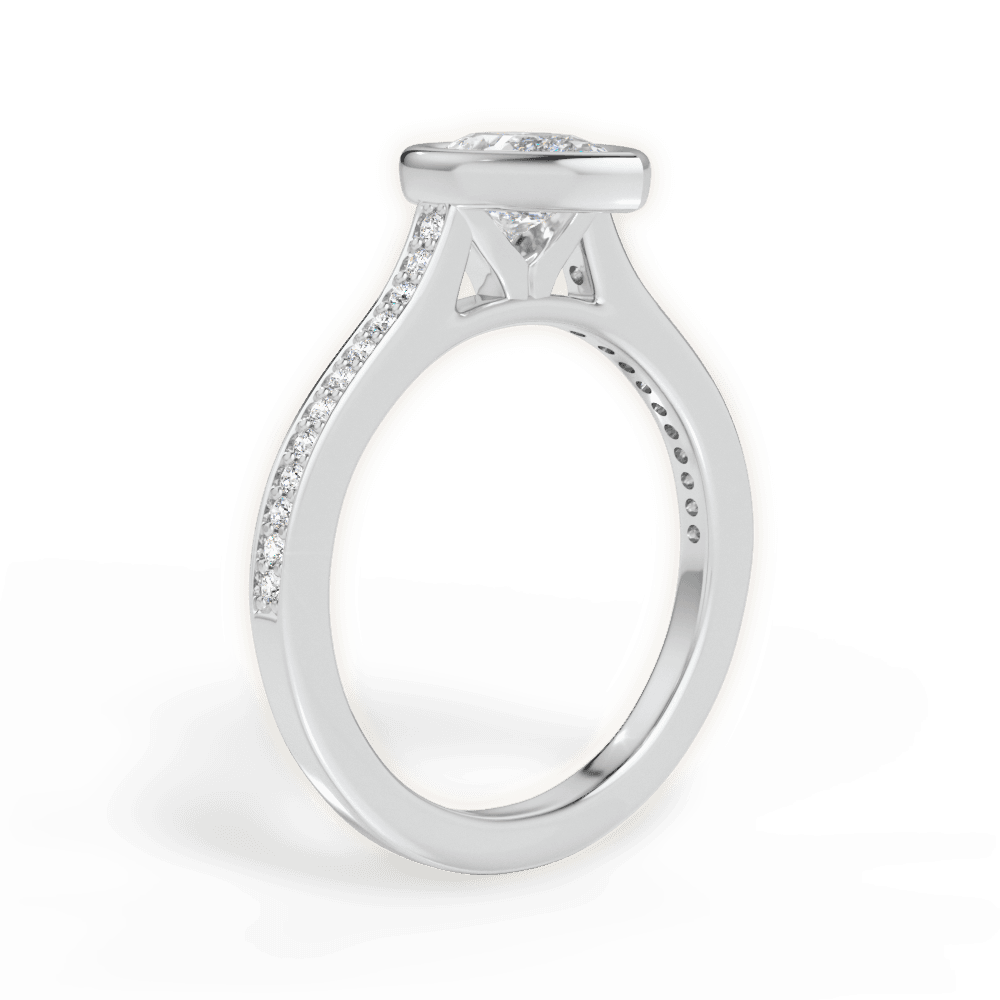 Deanna Pear Cut Lab Grown Diamond 18Kt White Gold Engagement Ring - View 3