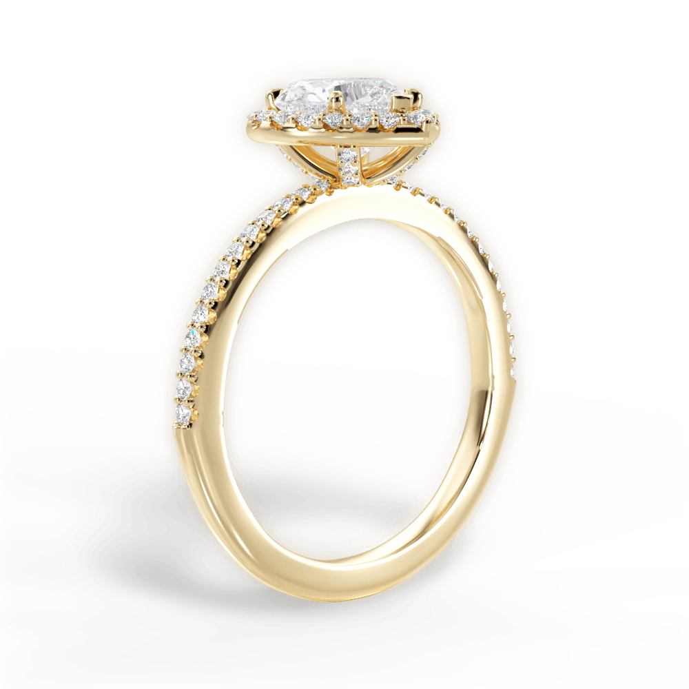 Joanne Heart Cut Lab Grown Diamond 18Kt Yellow Gold Engagement Ring - View 3
