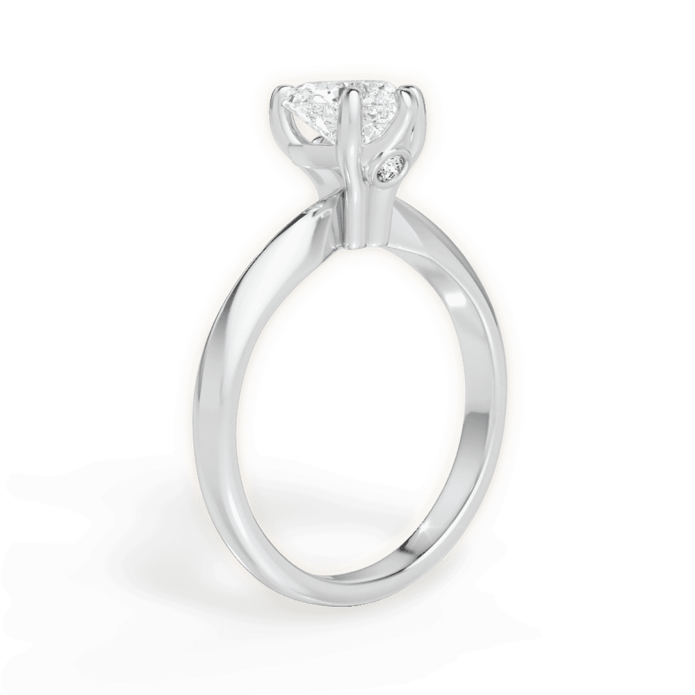 Amanda Heart Cut Lab Grown Diamond Platinum Engagement Ring - View 2