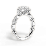Irene Pear Cut Lab Grown Diamond Platinum Engagement Ring - View 2