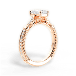Gabriela Radiant Cut Lab Grown Diamond 18Kt Rose Gold Engagement Ring - View 3