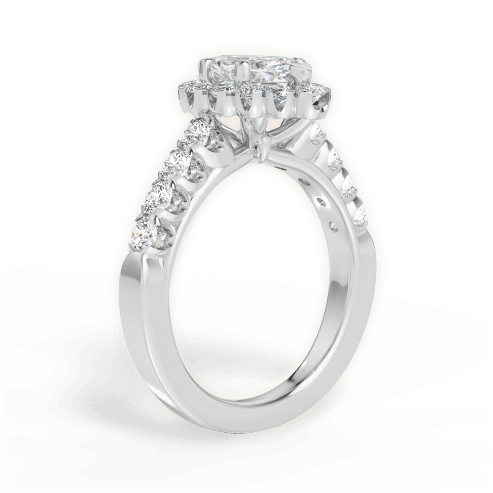 Lacey Marquise Cut Lab Grown Diamond Platinum Engagement Ring - View 2