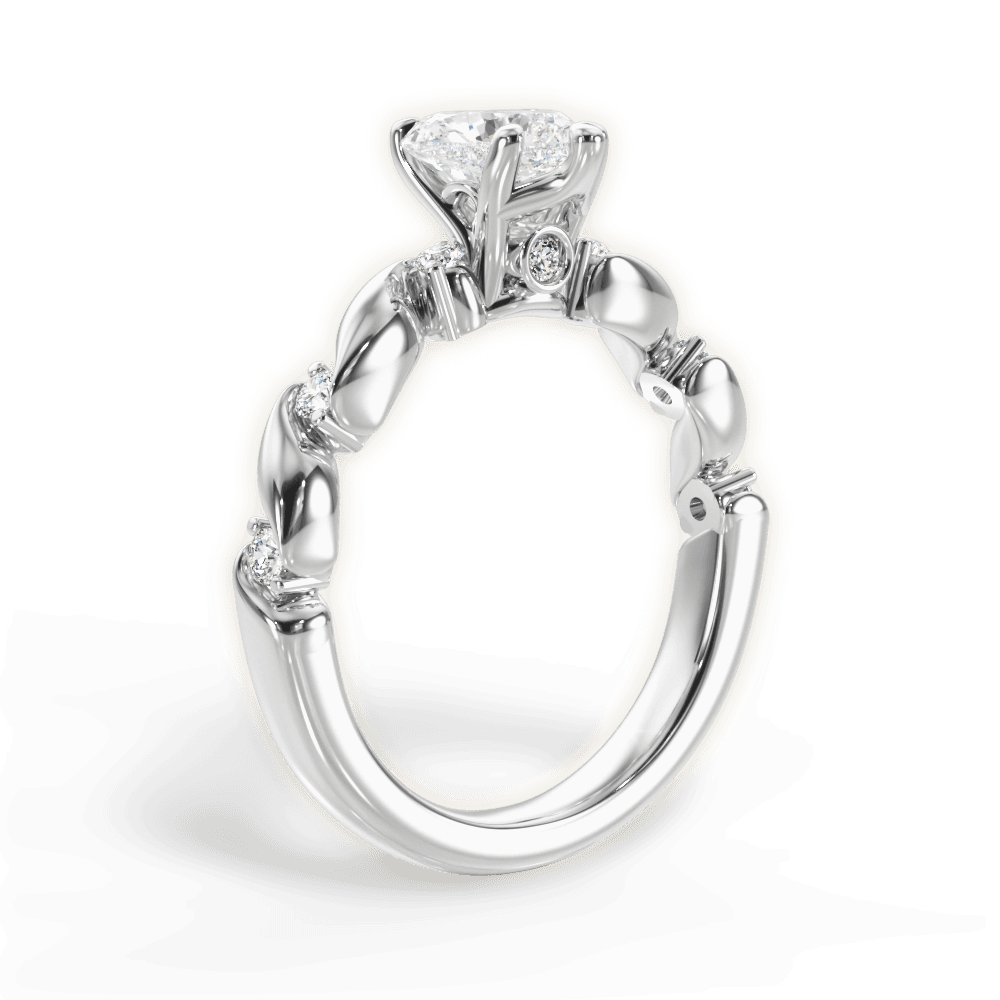 Emma Heart Cut Lab Grown Diamond 18Kt White Gold Engagement Ring - View 2