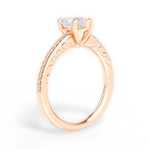 Caroline Heart Cut Lab Grown Diamond 18Kt Rose Gold Engagement Ring - View 2