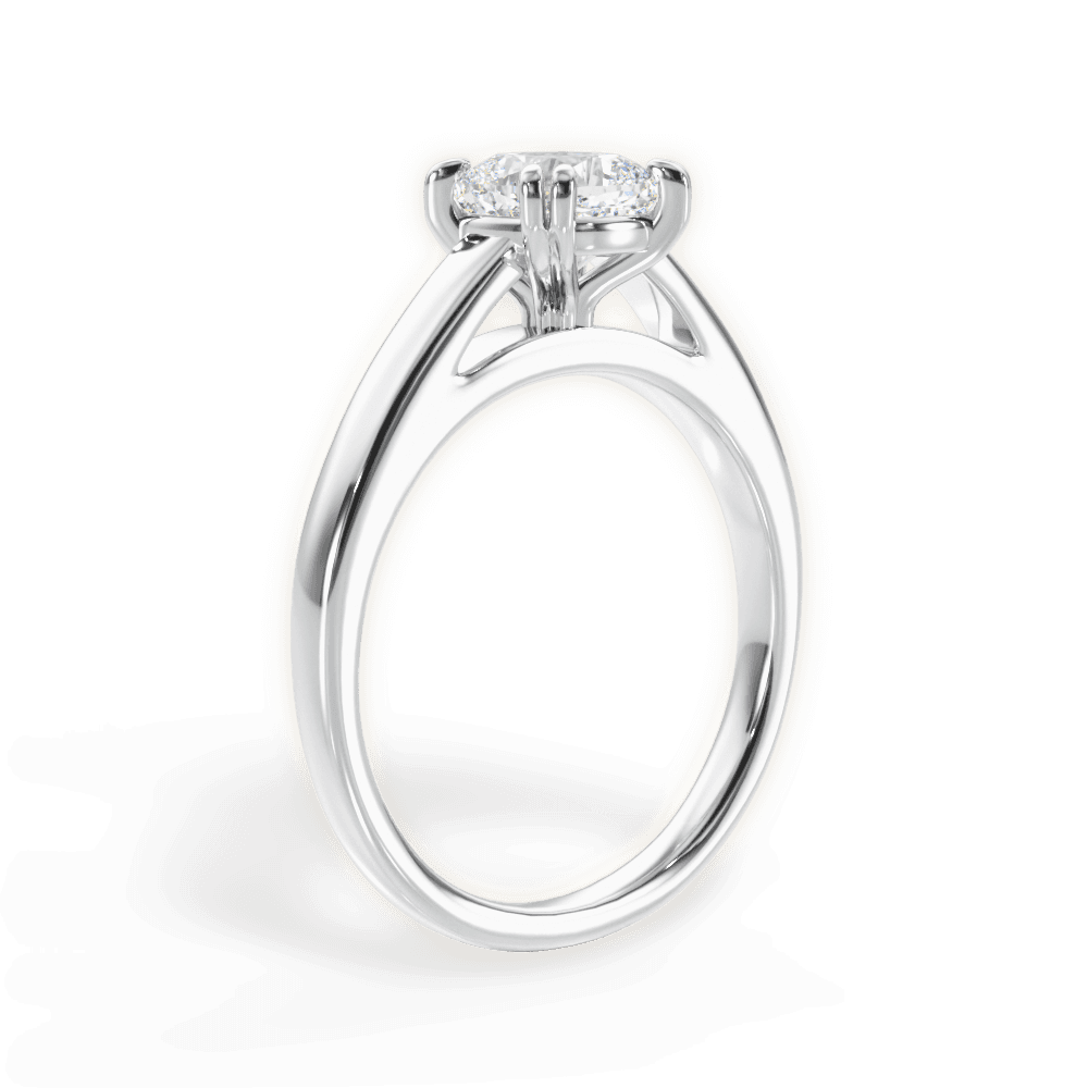 Anna Cushion Cut Lab Grown Diamond 18Kt White Gold Engagement Ring - View 2