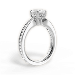 Katelyn Oval Cut Lab Grown Diamond 18Kt White Gold Engagement Ring - View 4