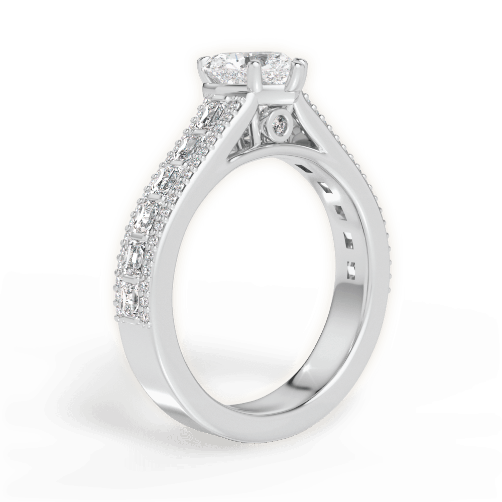 Lynn Heart Cut Lab Grown Diamond 18Kt White Gold Engagement Ring - View 2