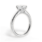 Annette Radiant Cut Lab Grown Diamond 18Kt White Gold Engagement Ring - View 2