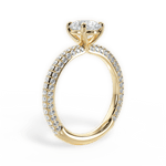 Kristen Round Cut Lab Grown Diamond 18Kt Yellow Gold Engagement Ring - View 4
