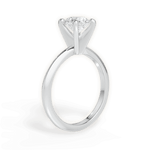 Alicia Round Cut Lab Grown Diamond 18Kt White Gold Engagement Ring - View 3