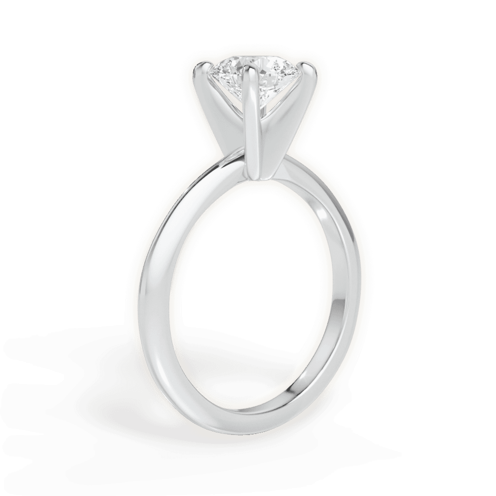 Alicia Round Cut Lab Grown Diamond 18Kt White Gold Engagement Ring - View 3
