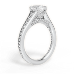 Leslie Cushion Cut Lab Grown Diamond 18Kt White Gold Engagement Ring - View 4