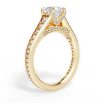 Leslie Asscher Cut Lab Grown Diamond 18Kt Yellow Gold Engagement Ring - View 2
