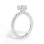 Isabella Heart Cut Lab Grown Diamond 18Kt White Gold Engagement Ring - View 3
