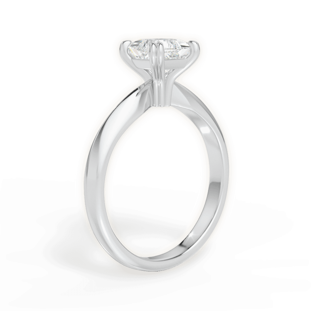 Anastasia Princess Cut Lab Grown Diamond 18Kt White Gold Engagement Ring - View 3