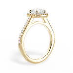 Jeanne Asscher Cut Lab Grown Diamond 18Kt Yellow Gold Engagement Ring - View 2
