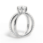 Jennifer Cushion Cut Lab Grown Diamond 14Kt White Gold Engagement Ring - View 2