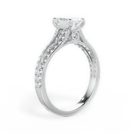 Kendra Emerald Cut Lab Grown Diamond 14Kt White Gold Engagement Ring - View 4