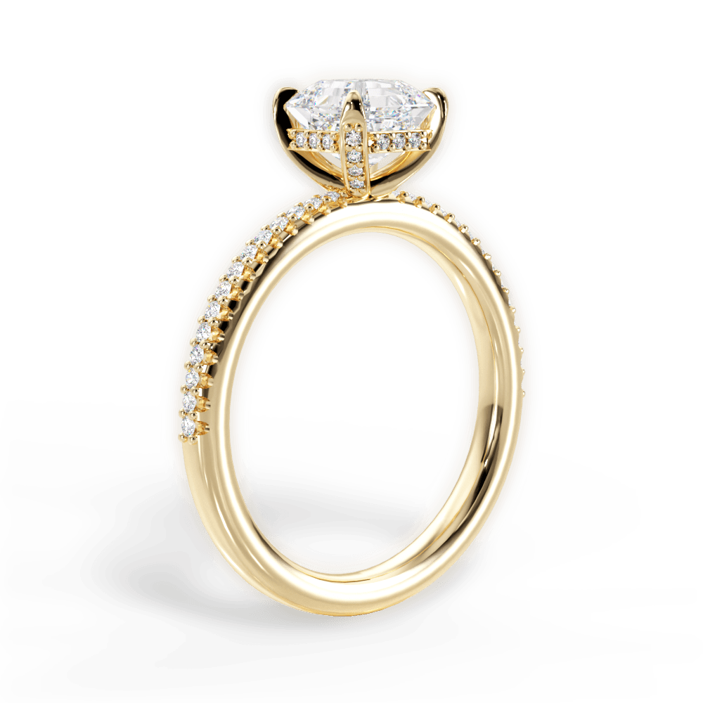Helen Asscher Cut Lab Grown Diamond 18Kt Yellow Gold Engagement Ring - View 2