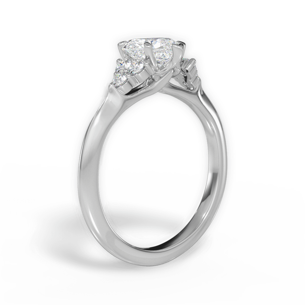 Celeste Heart Cut Lab Grown Diamond Platinum Engagement Ring - View 3