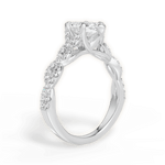 Justine Marquise Cut Lab Grown Diamond Platinum Engagement Ring - View 4