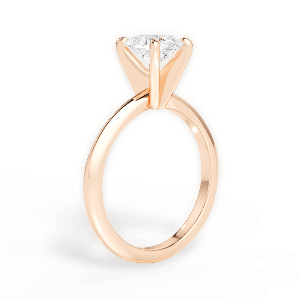 Casey Oval Cut Lab Grown Diamond 18Kt Rose Gold Engagement Ring - View 2