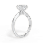 Aria Asscher Cut Lab Grown Diamond Platinum Engagement Ring - View 3