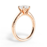 Annette Princess Cut Lab Grown Diamond 18Kt Rose Gold Engagement Ring - View 2