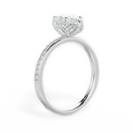 Janice Pear Cut Lab Grown Diamond Platinum Engagement Ring - View 2