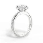Joanne Oval Cut Lab Grown Diamond 14Kt White Gold Engagement Ring - View 4