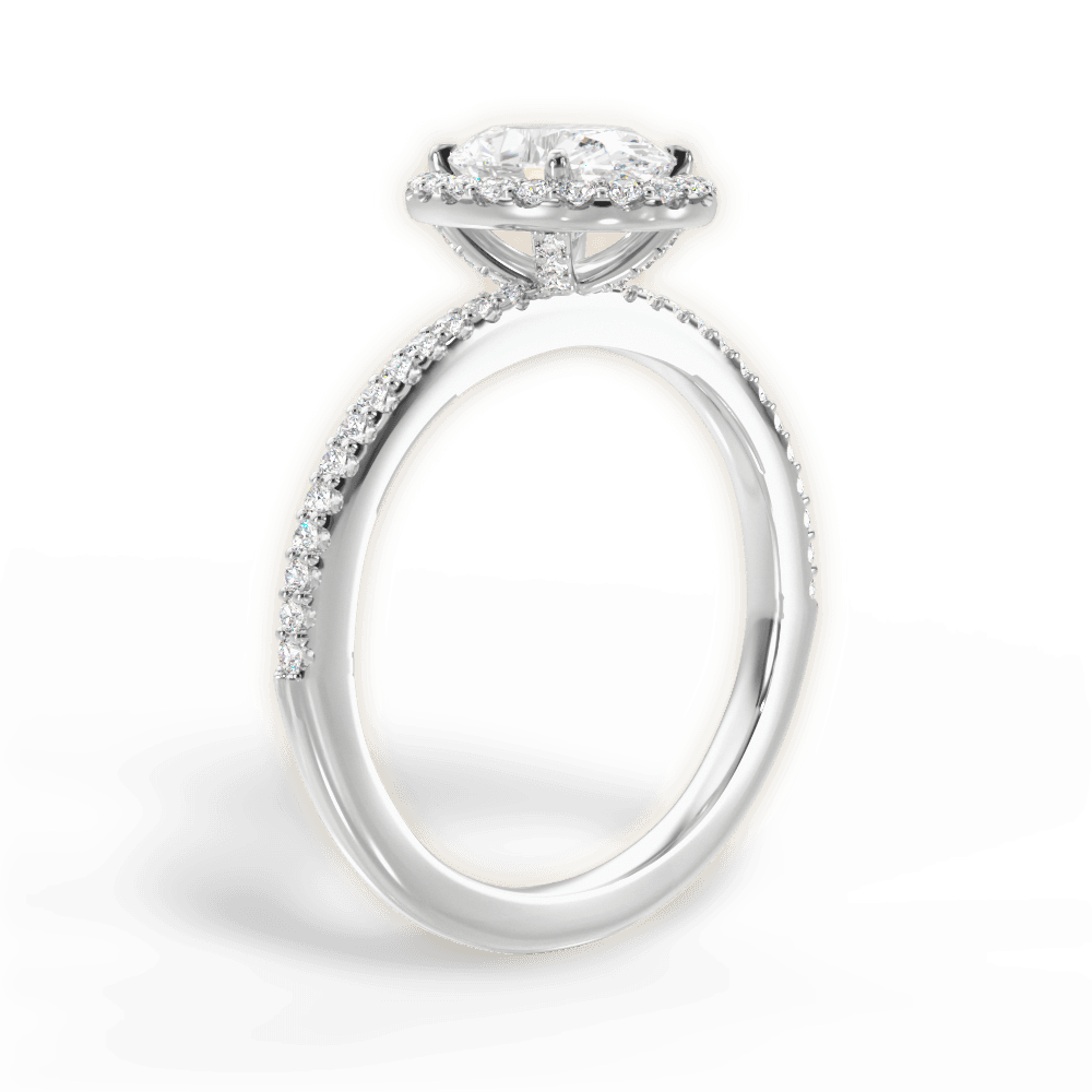 Joanne Oval Cut Lab Grown Diamond 18Kt White Gold Engagement Ring - View 4