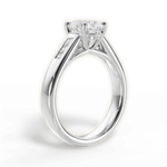 Brittany Oval Cut Lab Grown Diamond 18Kt White Gold Engagement Ring - View 3