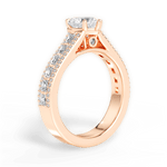 Lynn Heart Cut Lab Grown Diamond 18Kt Rose Gold Engagement Ring - View 3