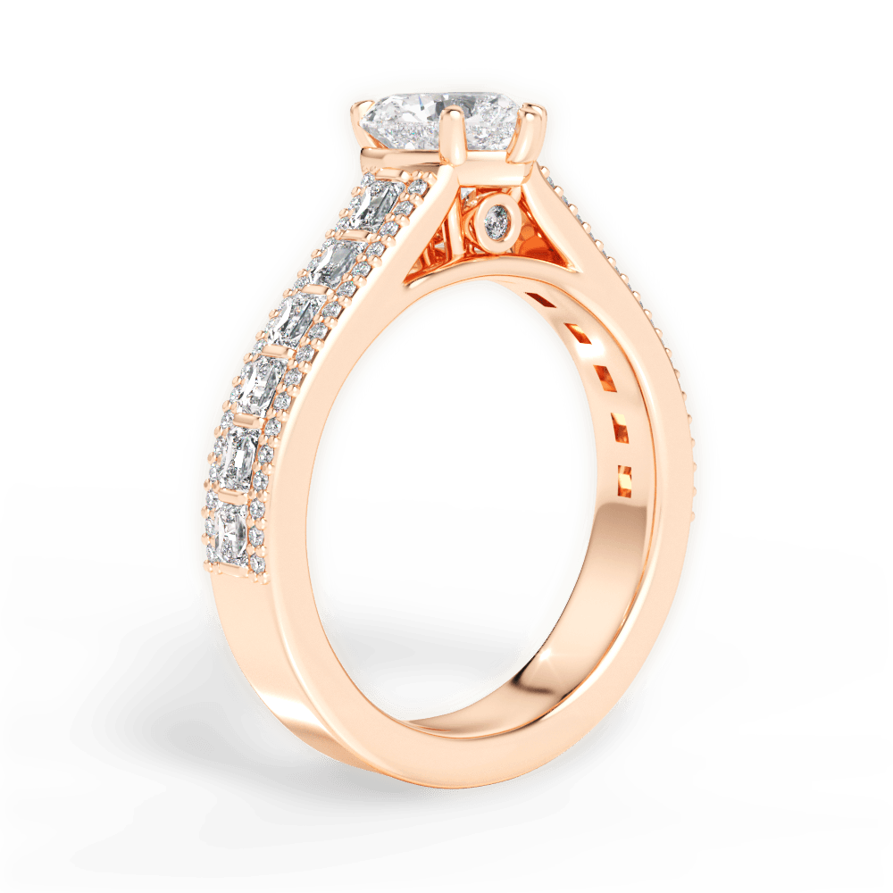 Lynn Heart Cut Lab Grown Diamond 18Kt Rose Gold Engagement Ring - View 3