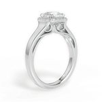 Jasmin Cushion Cut Lab Grown Diamond 14Kt White Gold Engagement Ring - View 4