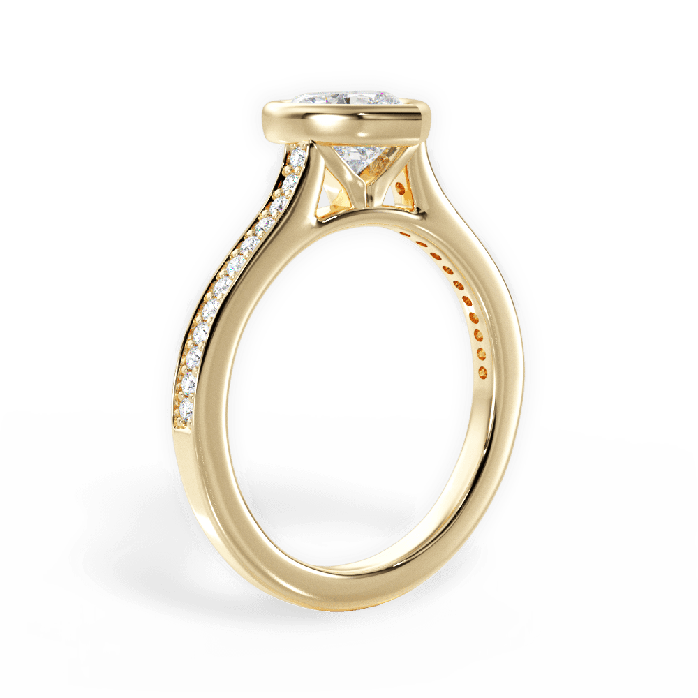 Deanna Heart Cut Lab Grown Diamond 18Kt Yellow Gold Engagement Ring - View 2