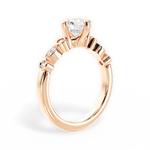 Catherine Round Cut Lab Grown Diamond 18Kt Rose Gold Engagement Ring - View 2