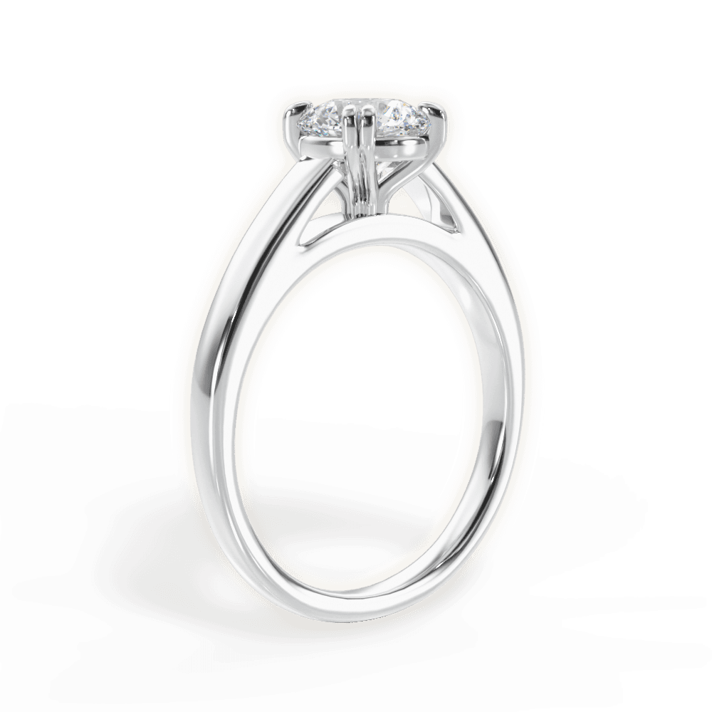 Anna Round Cut Lab Grown Diamond 14Kt White Gold Engagement Ring - View 2
