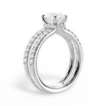 Christie Oval Cut Lab Grown Diamond 14Kt White Gold Engagement Ring - View 4