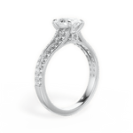 Kendra Oval Cut Lab Grown Diamond 18Kt White Gold Engagement Ring - View 3