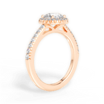 Kathleen Round Cut Lab Grown Diamond 18Kt Rose Gold Engagement Ring - View 2
